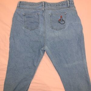 Nasty Gal Embroidered Jeans